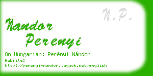 nandor perenyi business card